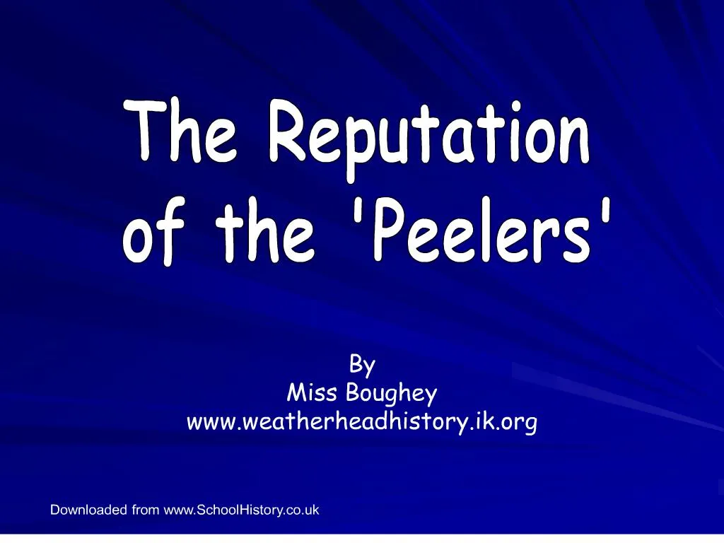 PPT in conclusion were the peelers liked PowerPoint Presentation