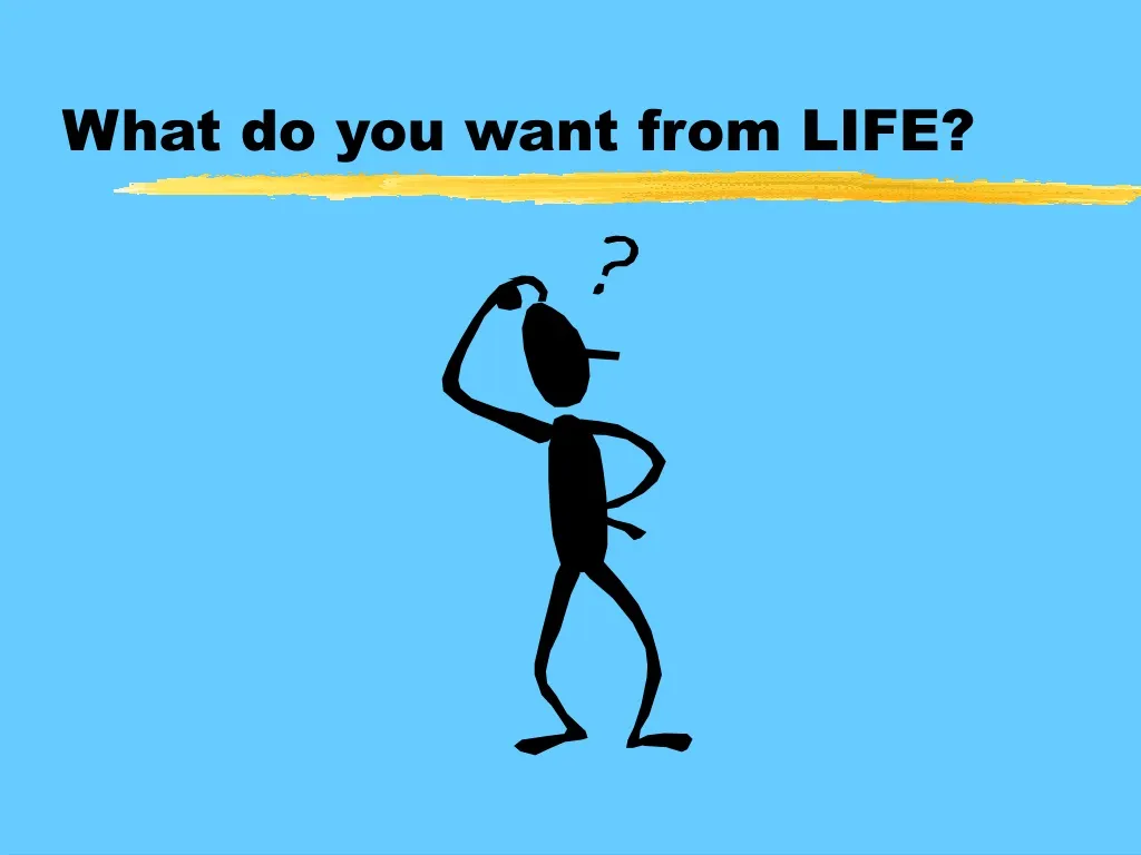 what do you want from life n.