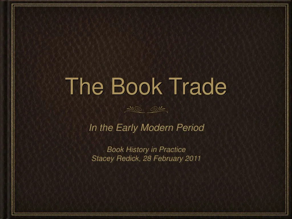 the book trade n.
