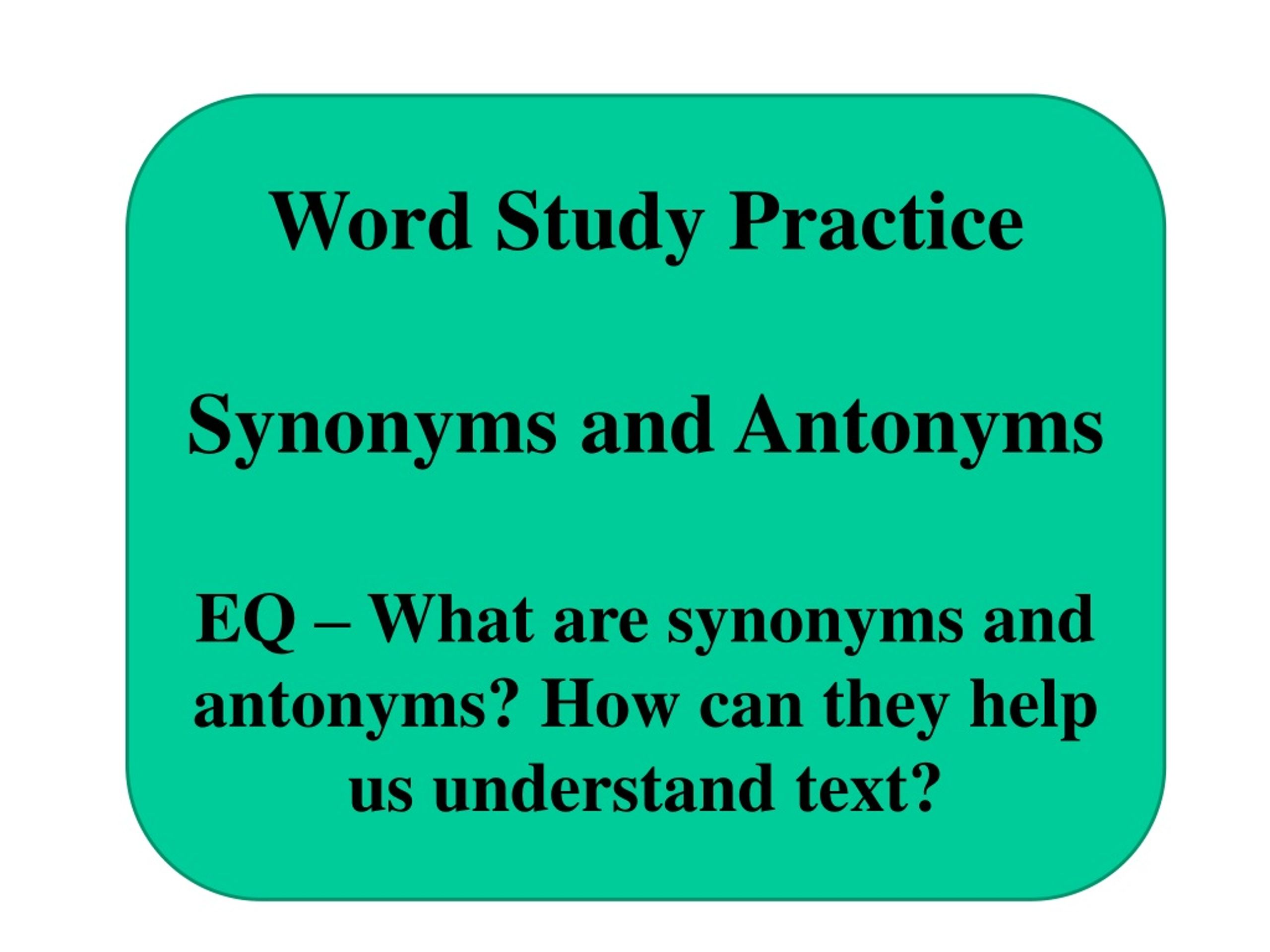 What Are Synonyms?