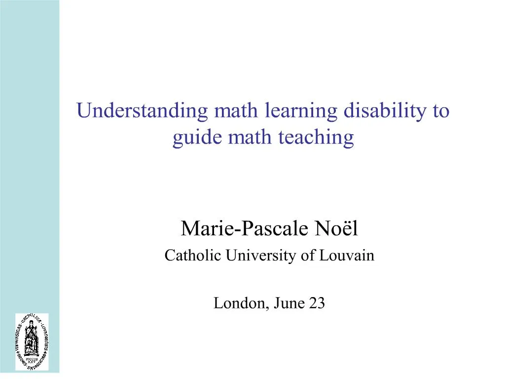 learning disability in math problem solving