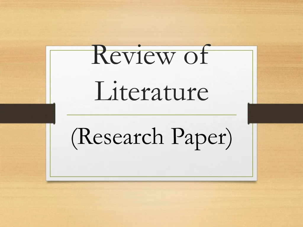review of literature n.