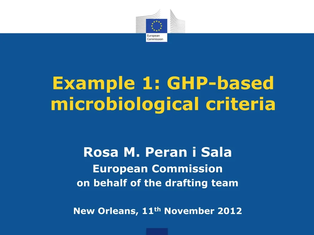 example 1 ghp based microbiological criteria n.
