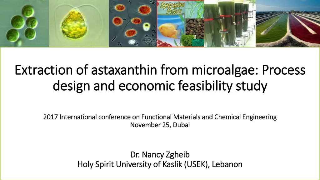 extraction of astaxanthin from microalgae process n.