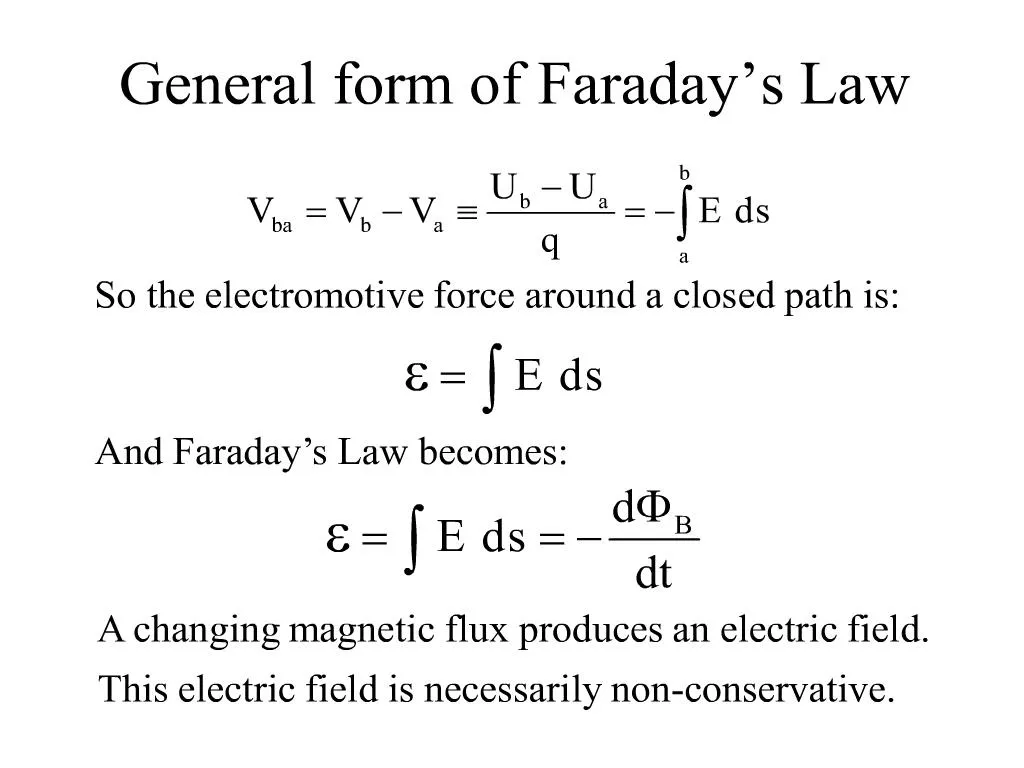 Ppt General Form Of Faraday S Law Powerpoint Presentation Free Download Id162550 