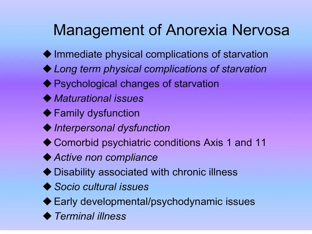 PPT - management of anorexia nervosa PowerPoint Presentation, free ...