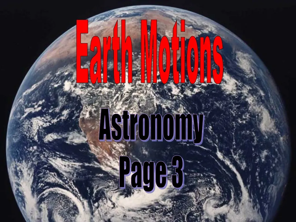 earth motions n.
