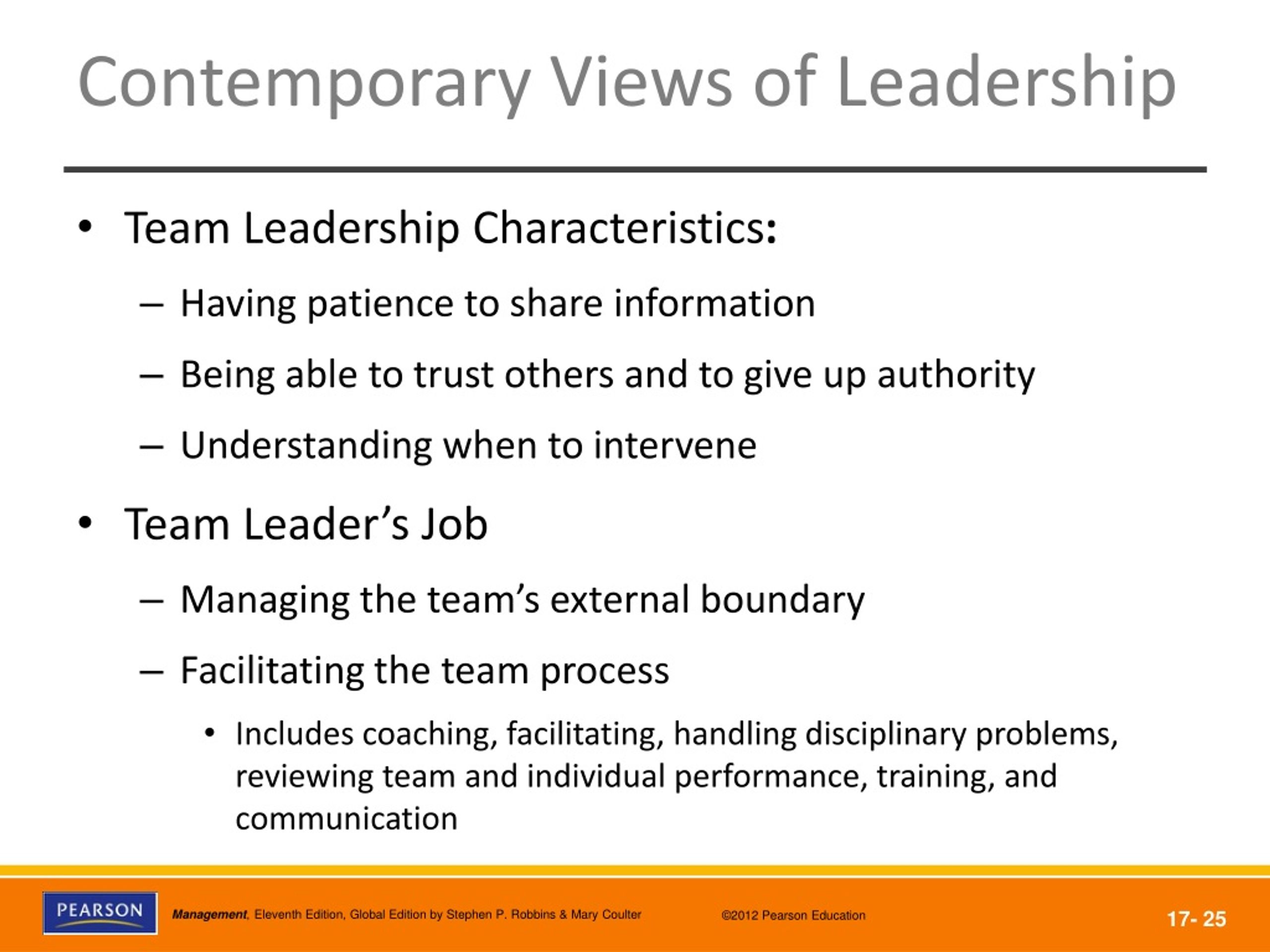 PPT - Define leader and leadership Compare and contrast early theories ...