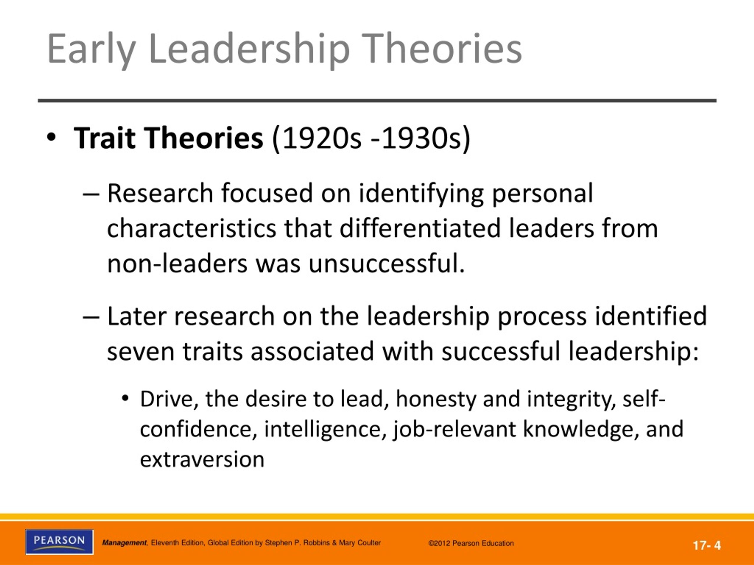 Compare And Contrast Theories Of Leadership