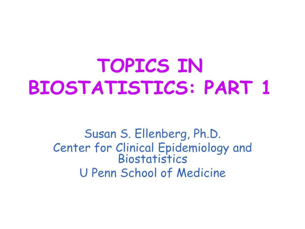 assignment topics in biostatistics