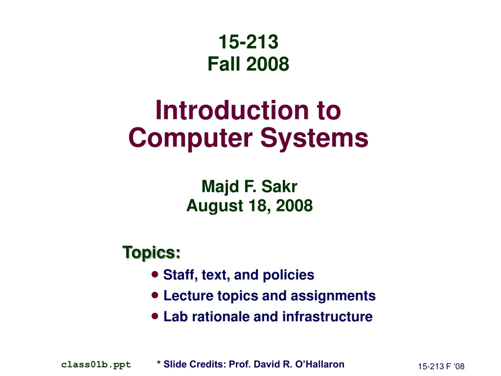 introduction to computer systems n.