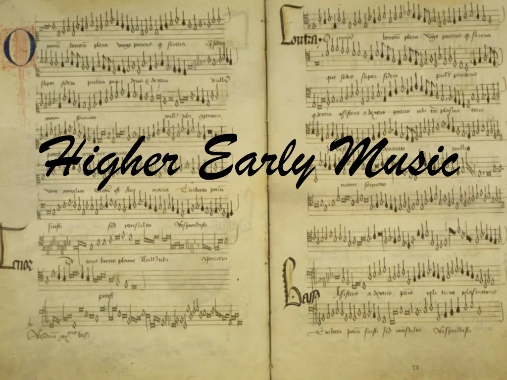 higher early music n.