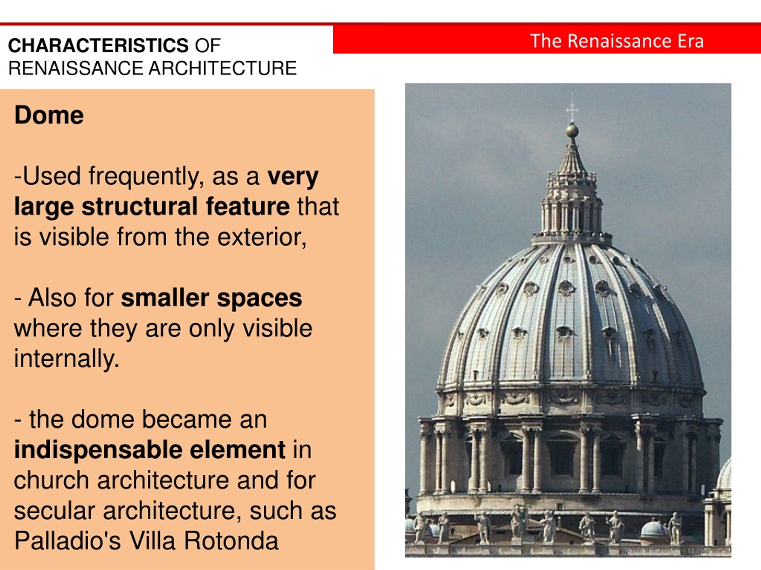 Renaissance Architecture Characteristics