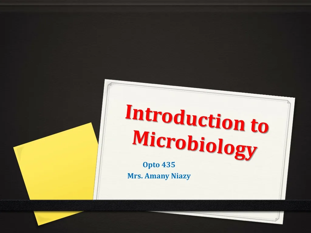 introduction to microbiology n.