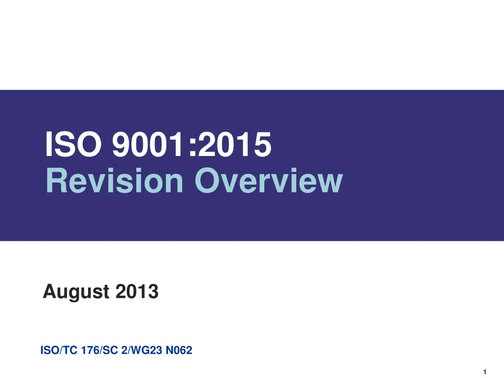 iso 9001 2015 revision overview n.