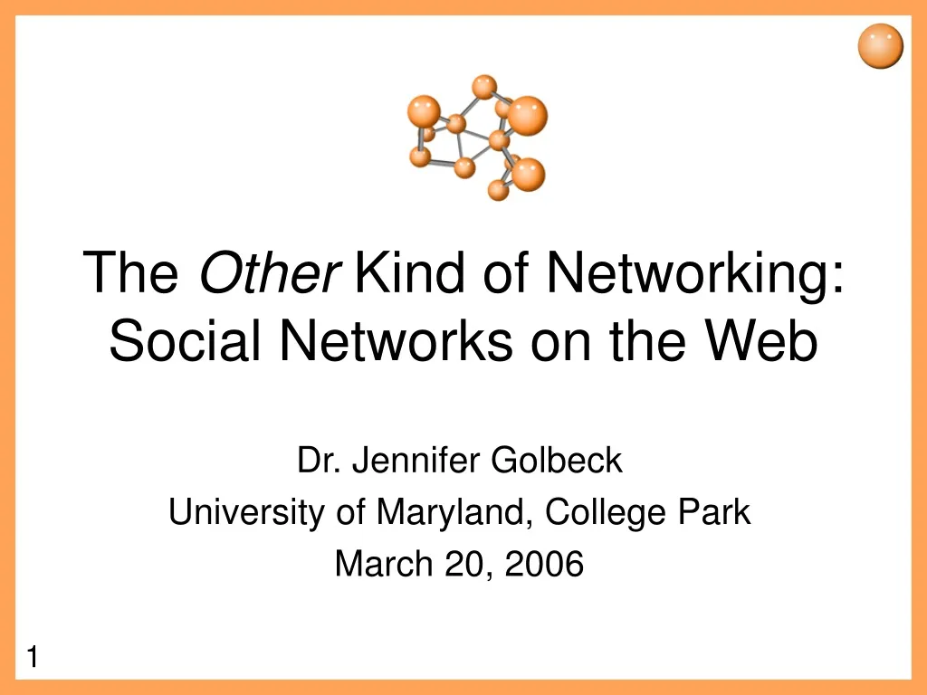 the other kind of networking social networks on the web n.