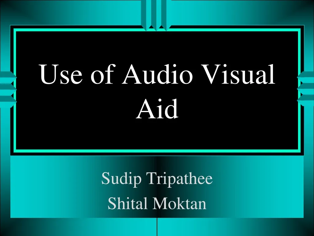 use of audio visual aid n.