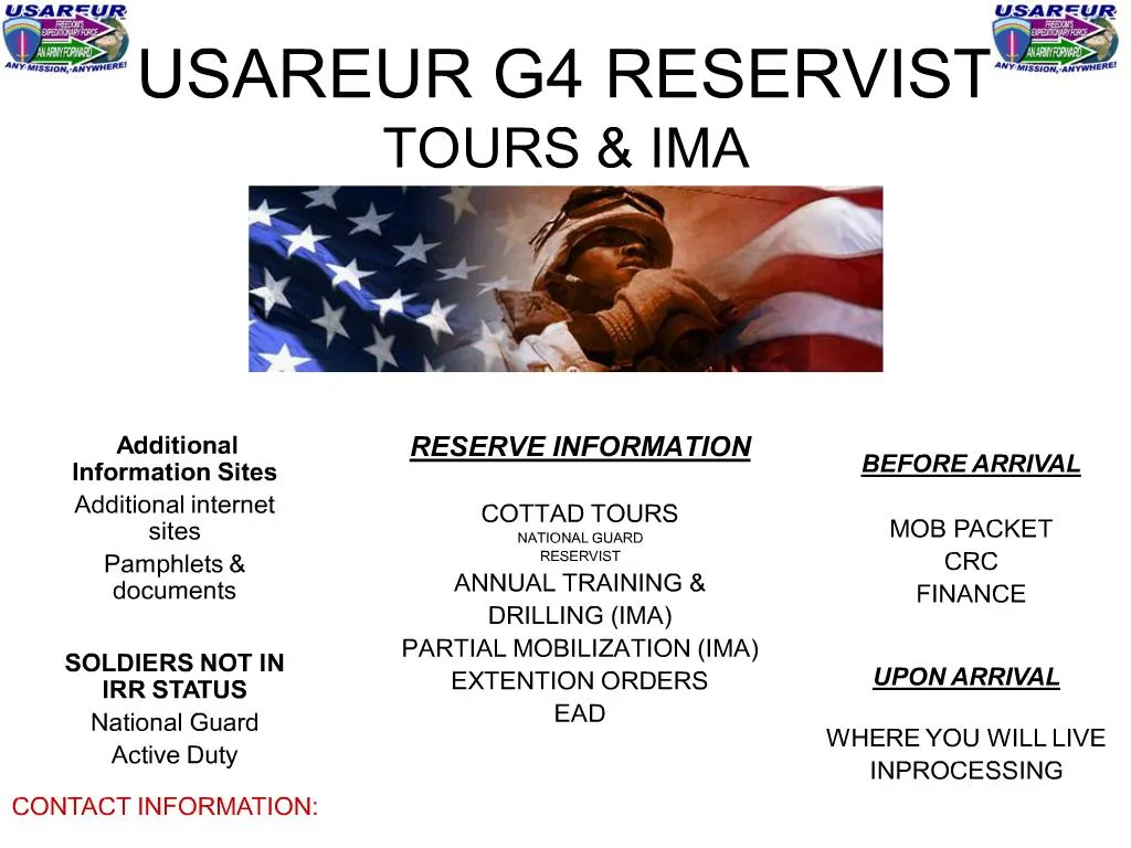 Ppt usareur g4 reservist tours ima powerpoint presentation free