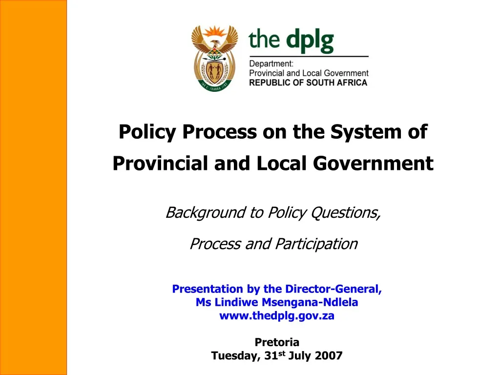 policy process on the system of provincial n.