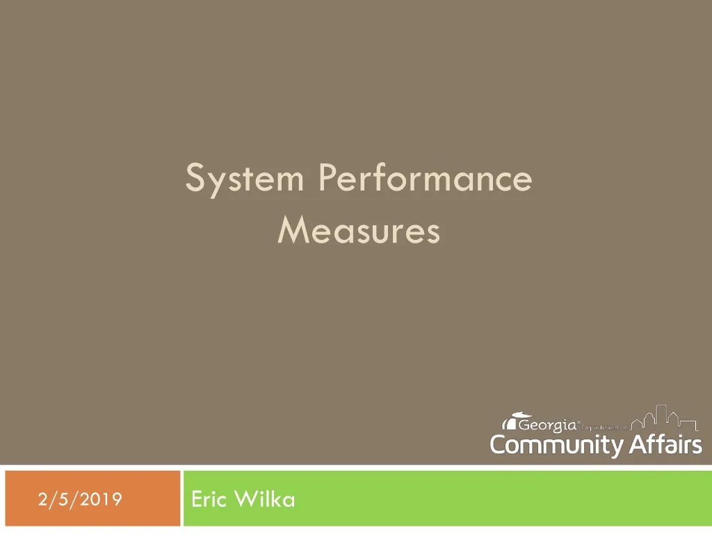 system performance measures n.