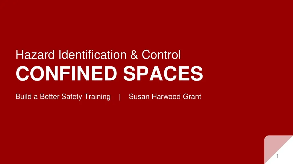 hazard identification control confined spaces n.