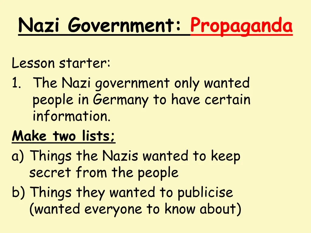 nazi government propaganda n.