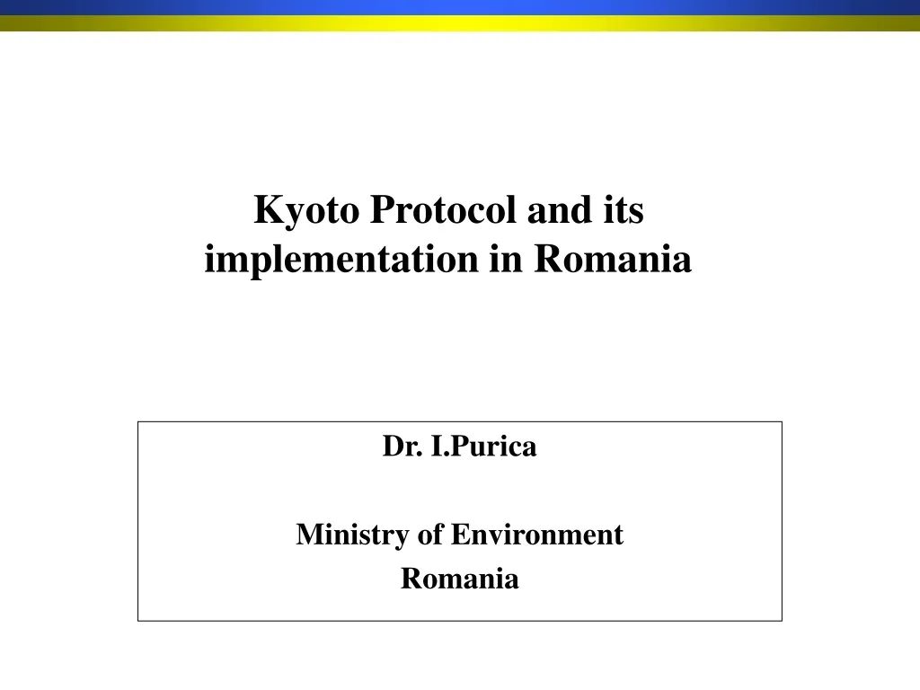 dr i purica ministry of environment romania n.