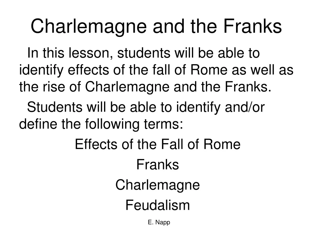 charlemagne and the franks n.