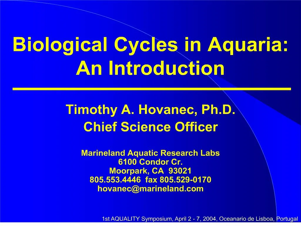 PPT Biological Cycles in Aquaria An Introduction PowerPoint Presentation ID168345