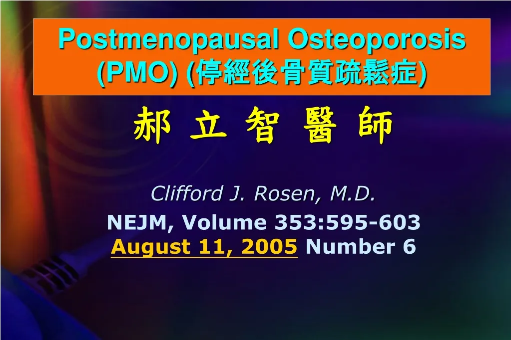 postmenopausal osteoporosis pmo n.