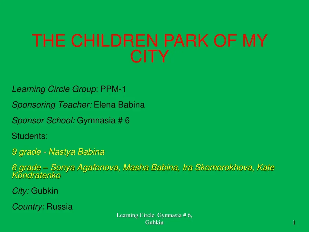 learning circle group ppm 1 sponsoring teacher n.
