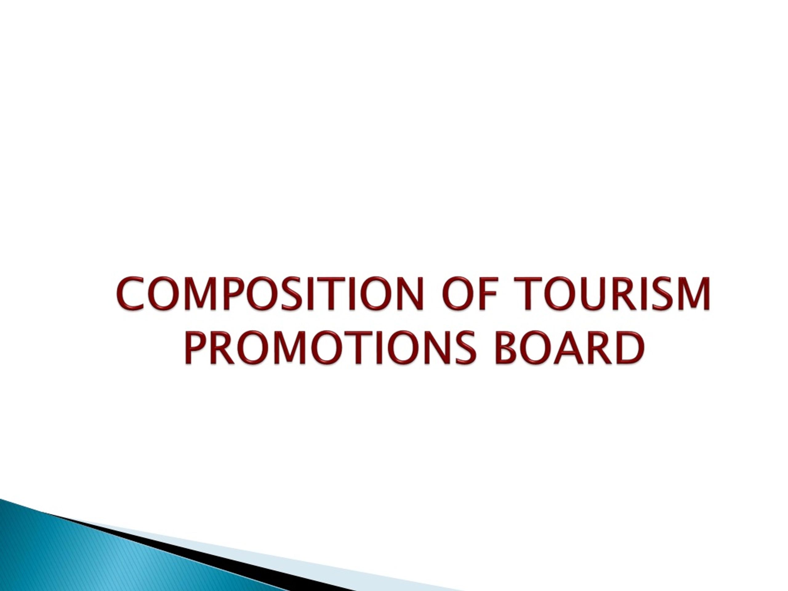 tourism promotion board definition