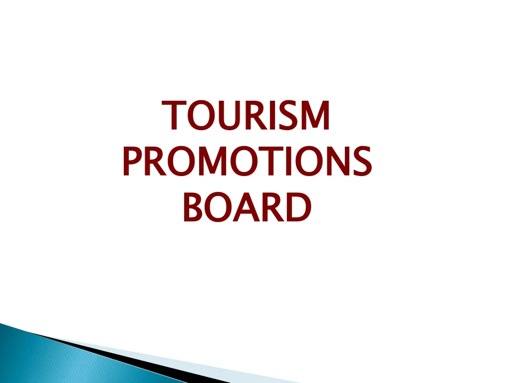 tourism promotion board definition