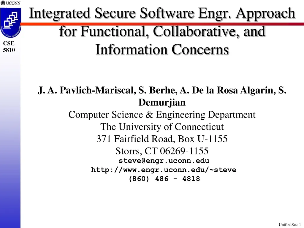integrated secure software engr approach for functional collaborative and information concerns n.