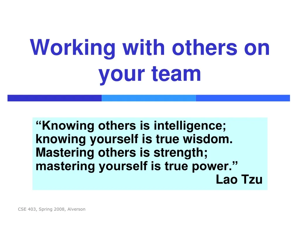 working with others on your team n.