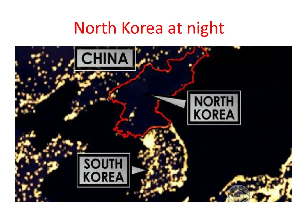 north korea at night n.