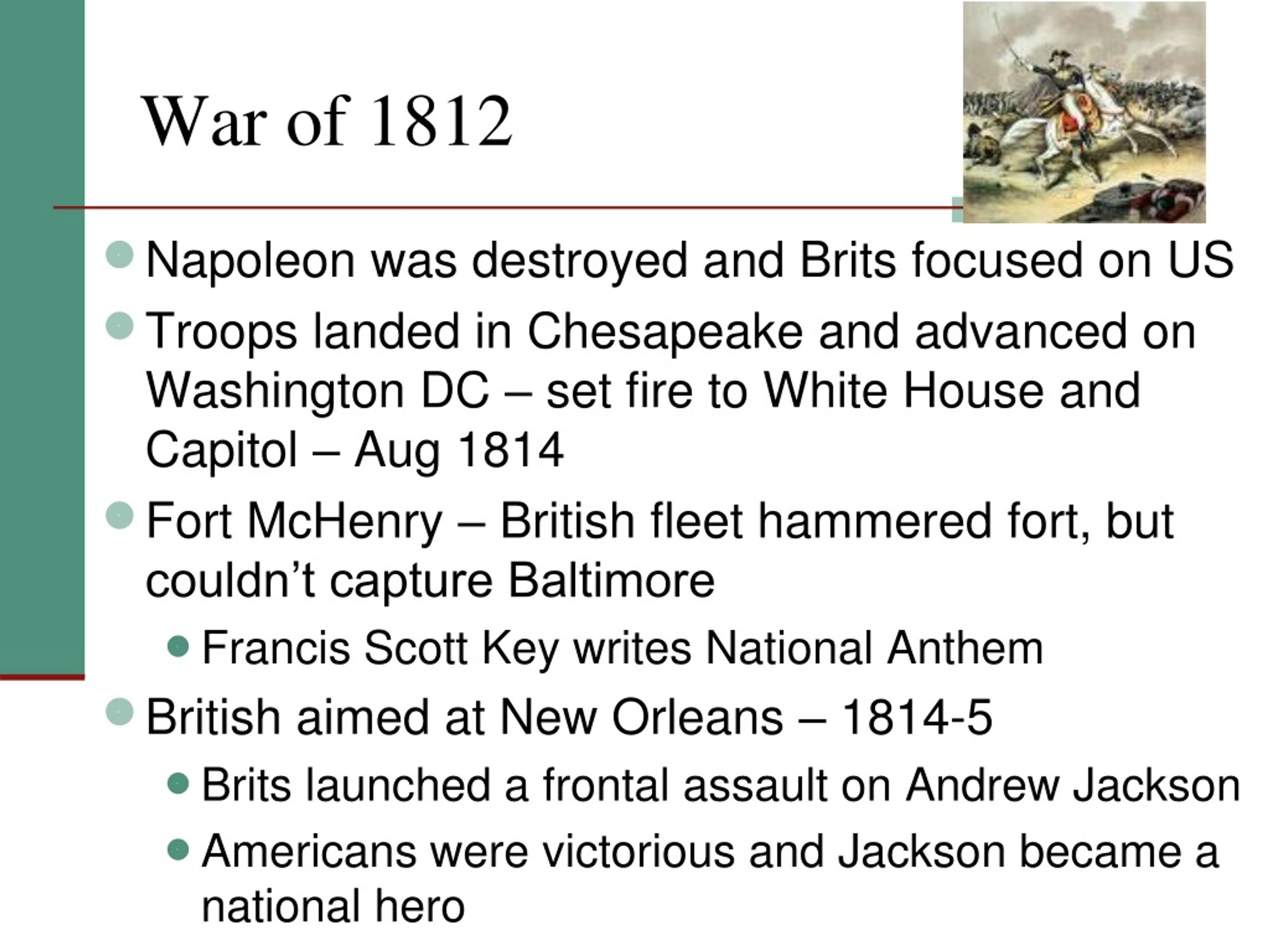 Ppt The War Of 1812 Powerpoint Presentation Free Download Id170281