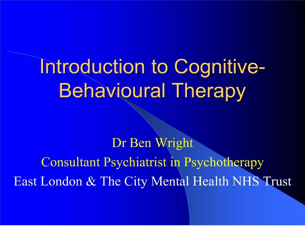 which principle underlies cognitive therapy