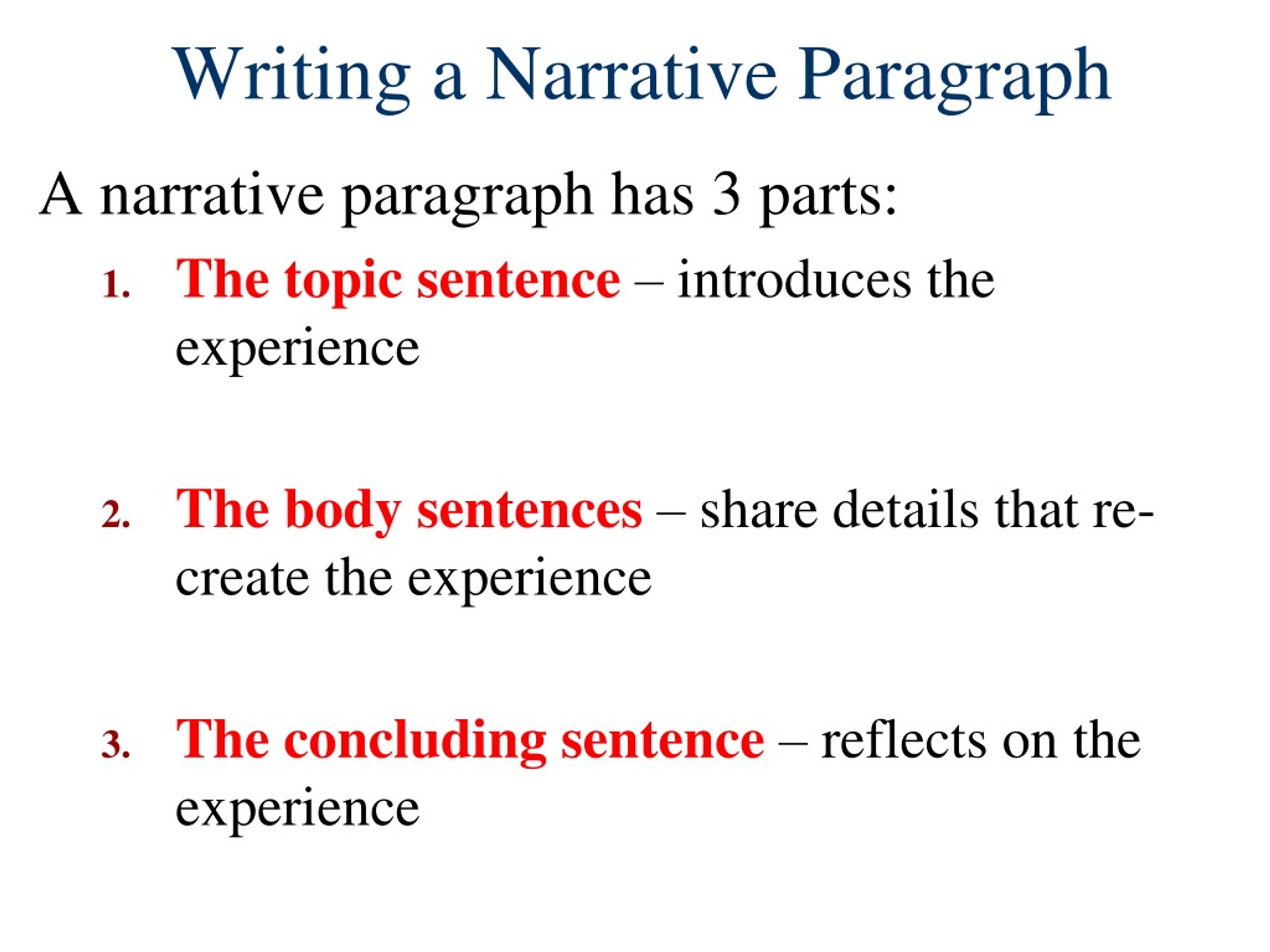PPT - Narrative Paragraphs PowerPoint Presentation, free download - ID ...