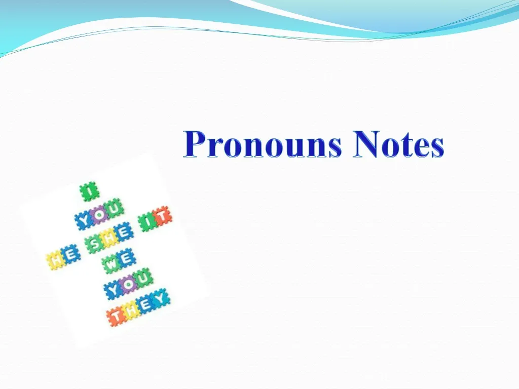 pronouns notes n.