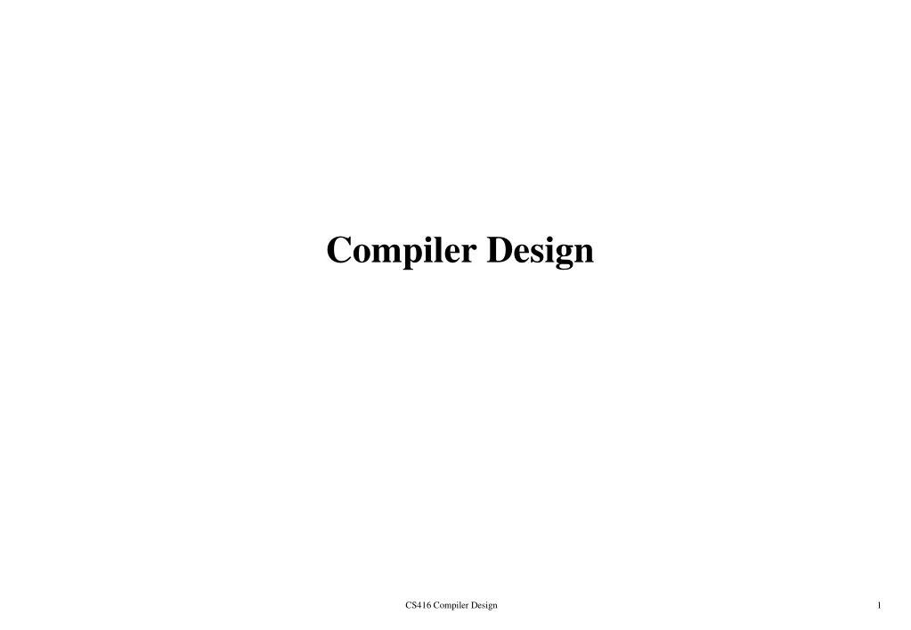 compiler design n.