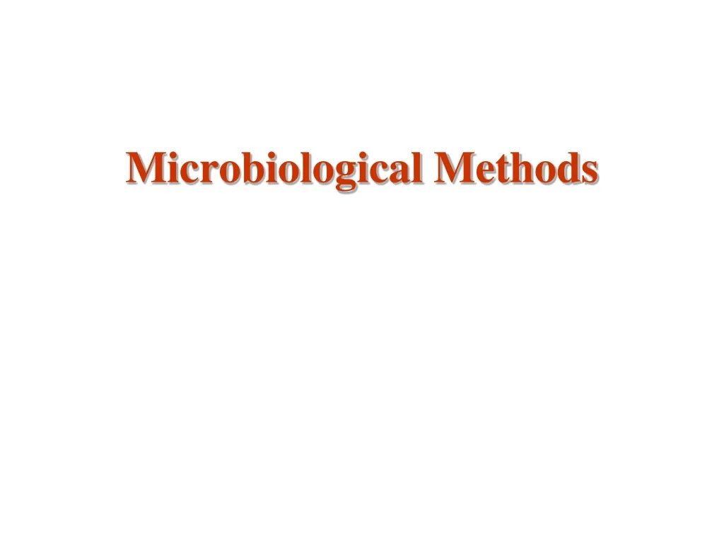 microbiological methods n.