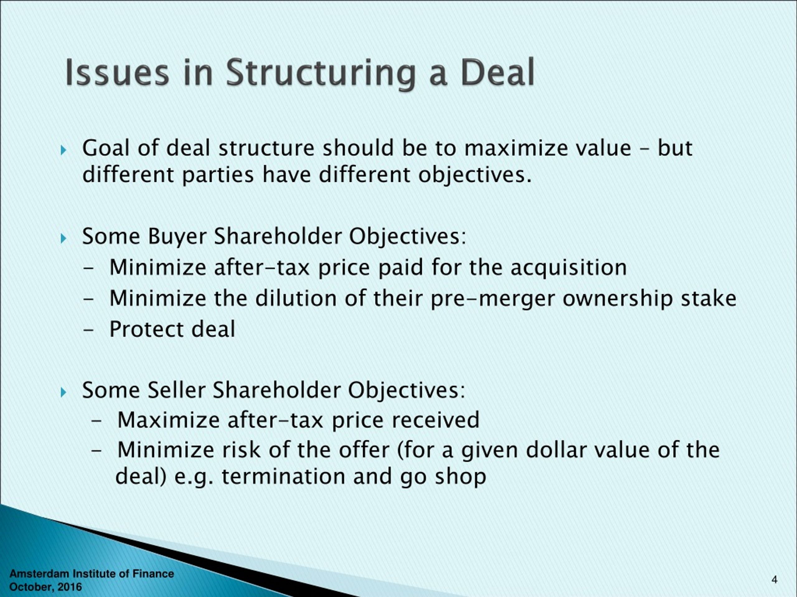 Ppt Acquisition Finance Structuring Structuring The Deal Powerpoint Presentation Id171686 4562