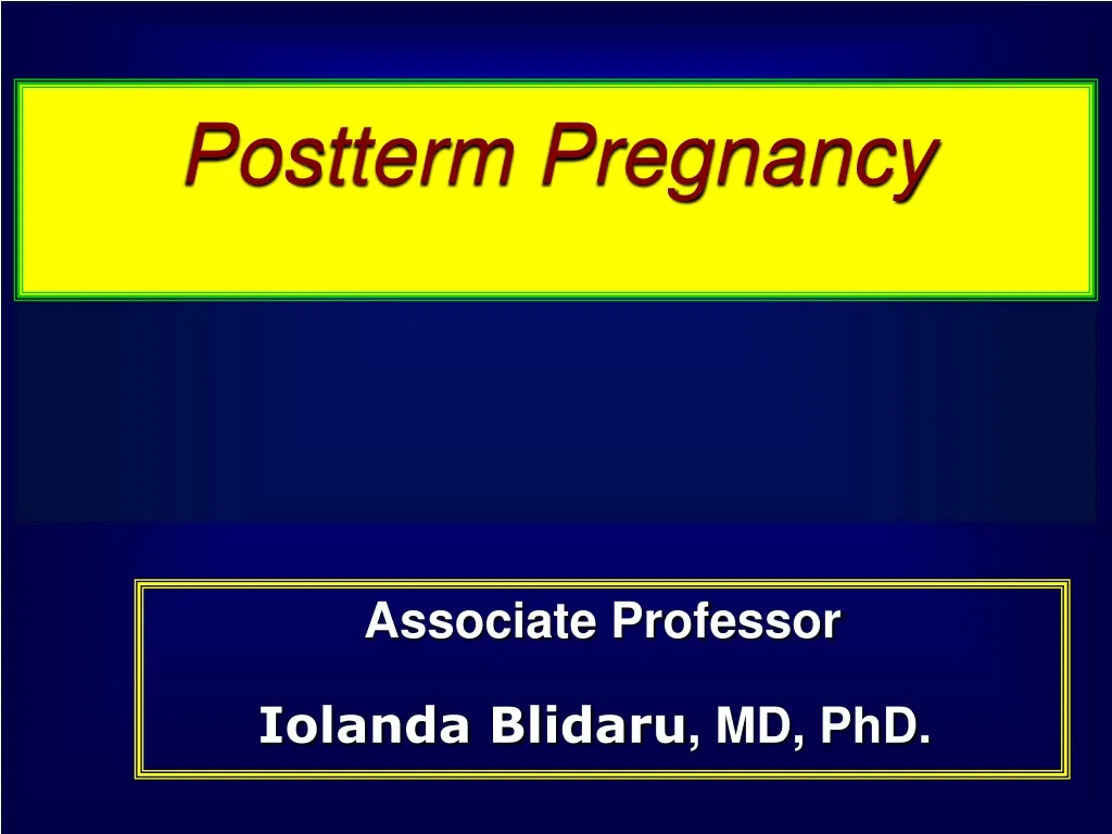 postterm pregnancy n.