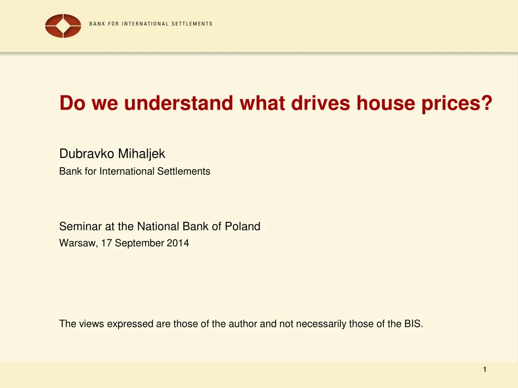 do we understand what drives house prices n.