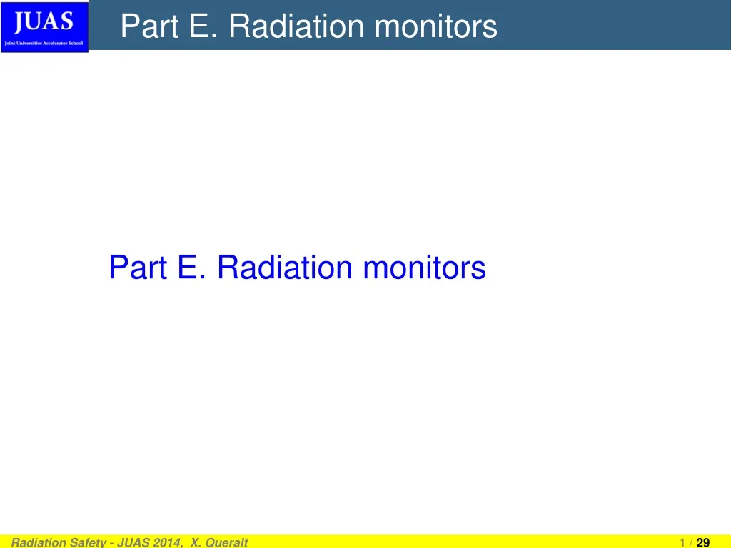 part e radiation monitors n.