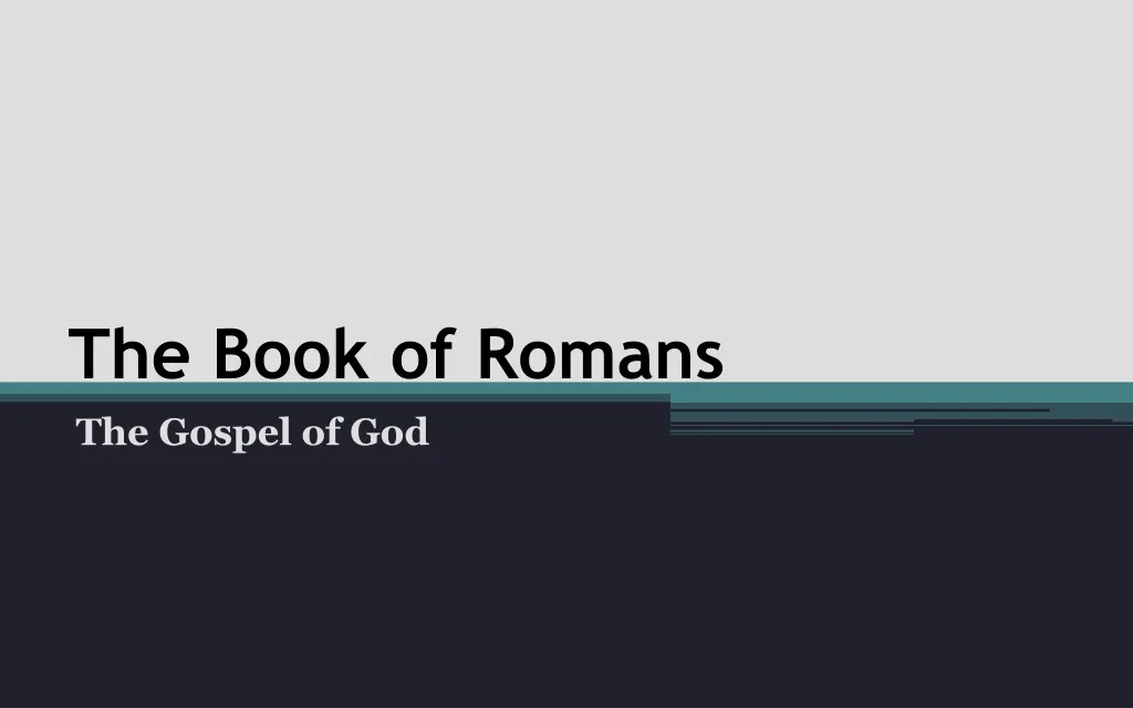 the book of romans n.