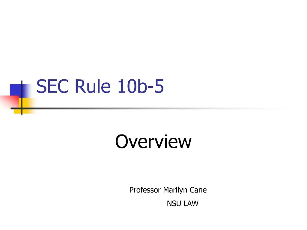 sec rule 10b5-1