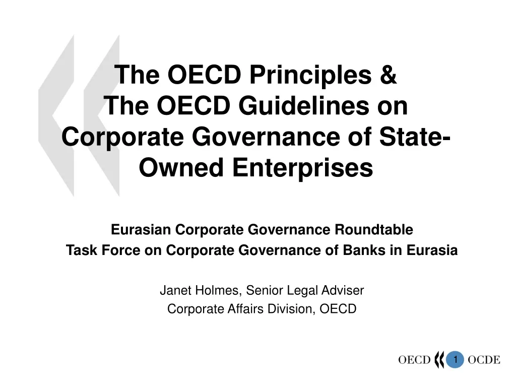 the oecd principles the oecd guidelines on corporate governance of state owned enterprises n.
