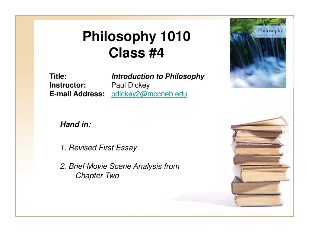 philosophy 1010 class 4 n.